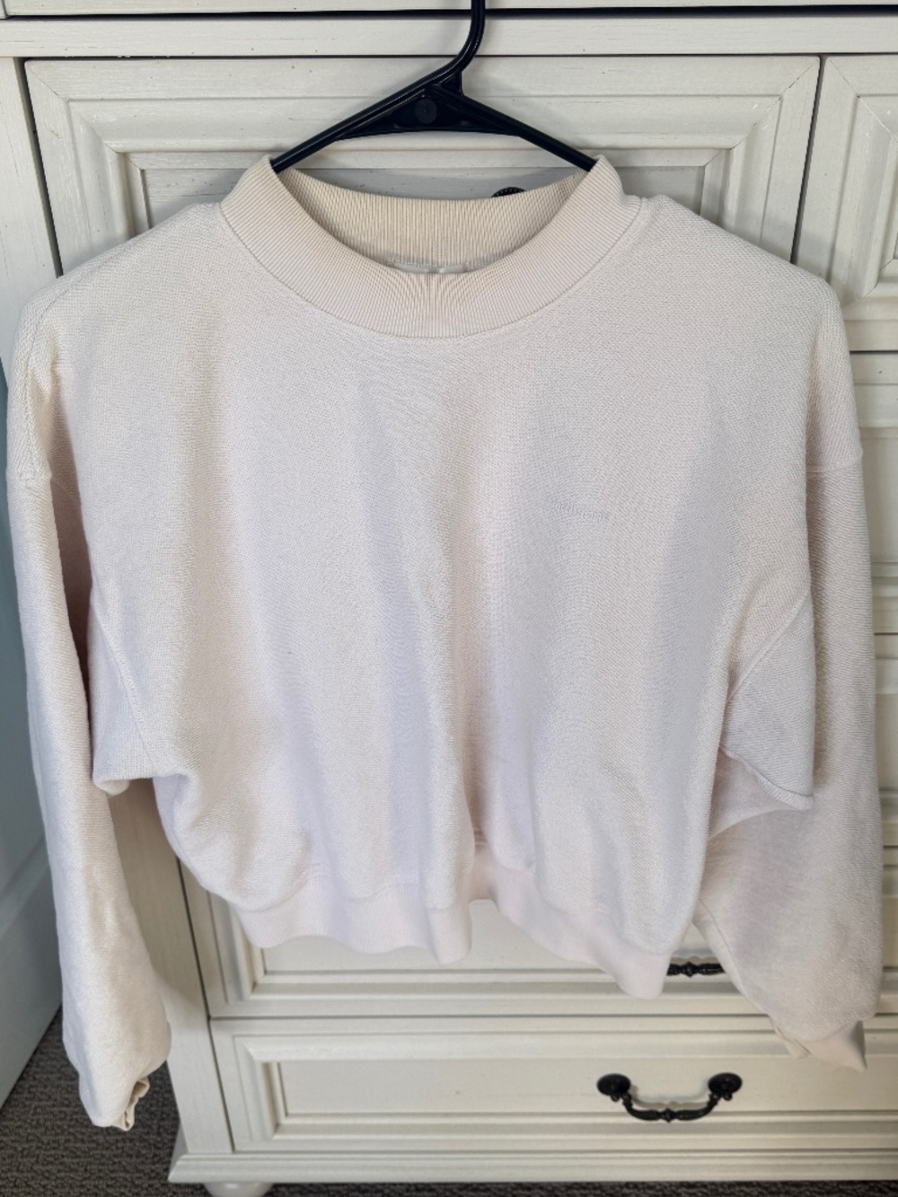 Madhappy Terrycloth Reverse Terry Cropped Crewneck Sweatshirt Cream Size S EUC